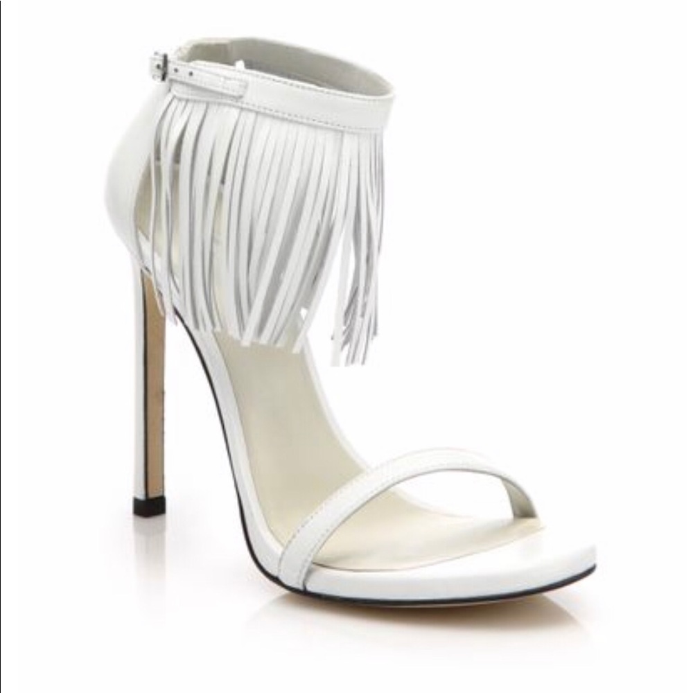 Stuart Weitzman Lovefringe Leather Sandals - Picture 2 of 7